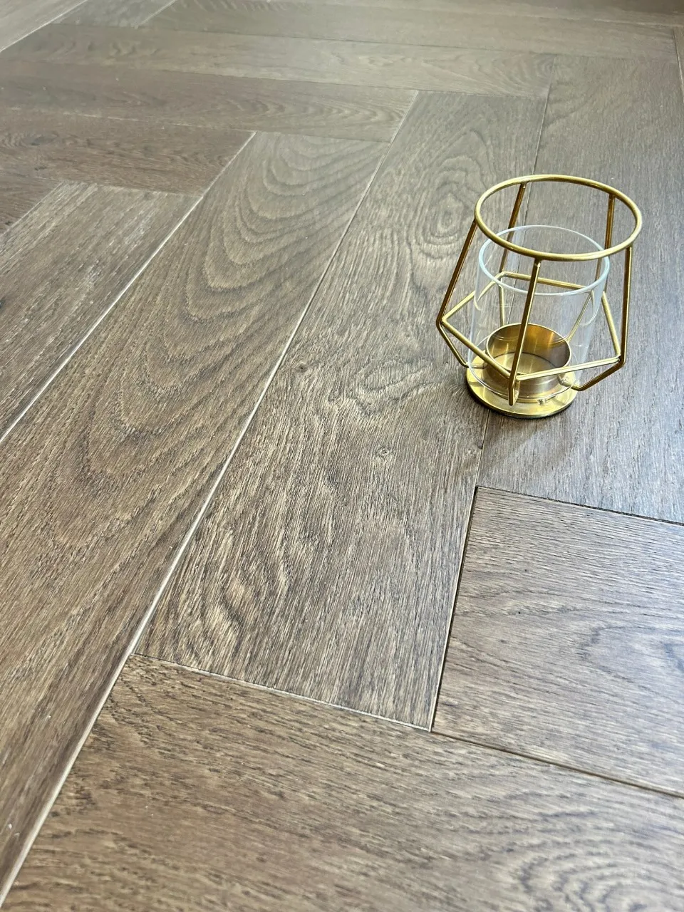 Brown Oak Herringbone